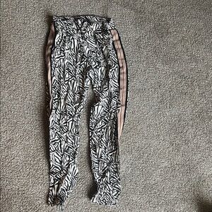 Maison Scotch Les Bons Vivants Multi Color Print Pattern Ankle Crop Casual Pants